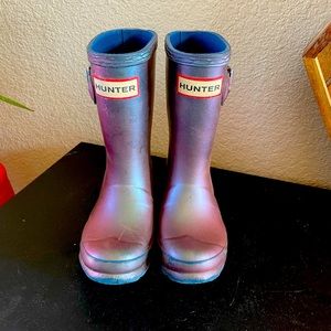 Hunter Original Iridescent Toddler Rain Boot Wellingtons Size 8 TODDLER